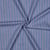 Tissu Jeans Denim Alix Rayures fines bordeaux sur fond Bleu