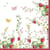4 serviettes en papier découpage collage 33 cm Easy Life JARDIN DE FRAISES