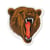 Lot de 3 écussons thermocollants tête de ours 5x5cm
