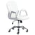 Chaise de Bureau à Roulettes en Cuir PU Blanc avec Dossier Capitonné et Aspect Luxueux et Confort pour Intérieurs Glamour Tendance Beliani