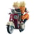 Dragonball Z 05 Desktop Real McCoy - Diorama Super Saiyan Son Goku & Super Saiyan Son Gohan & Motorbike 16 cm - Megahouse