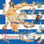 4 serviettes en papier découpage collage 33 cm LA GRECE D 112
