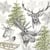 Lot de 4 serviettes en papier découpage collage 33 cm ANIMAUX HIVER FORET A 107