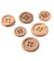 Bouton bois petit rebord 4 trous bois naturel