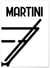 Affiche Cocktail Martini Minimaliste | A3 : 29,7x42cm