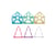 Personnages + maisons + arbres en silicone x 3
