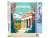 Peinture par Numéro Figured'Art - Affiche Vintage Athènes - Kit de Loisir Créatif DIY Numéro d'Art Complet - 40x50cm toile roulée + châssis en bois à monter