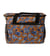 Sac pour machine à coudre/surjeteuse 40x24x35cm fleurs bleues fond orange