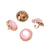 Lot de 6  boutons bijou perle rose 11mm