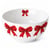 Bol en porcelaine fine n uds rouges