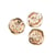 Lot de 6 boutons ronds rose alliage ronds 12mm or
