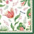4 serviettes en papier découpage collage 33 cm Easy Life BOTANIQUE TULIPE FEUILLAGE