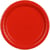 6 Assiettes Rouge Ø23 cm - En carton