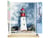 Peinture par Numéro Figured'Art - Phare sous un Ciel chargé - Kit de Loisir Créatif DIY Numéro d'Art Complet - 40x50cm toile roulée + châssis en bois à monter
