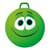 Ballon sauteur smiley content 65 cm vert - skippy ball - jeu pour rebondir enfant