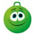 Ballon sauteur smiley content 65 cm vert - skippy ball - jeu pour rebondir enfant