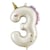 Ballon Aluminium Géant Licorne Chiffre 3 - 93 cm