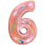 Ballon Géant Chiffre 6 Holographique Rose Gold (102 cm)