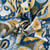 Tissu Viscose imprimé Floral baroque sur fond Vert olive