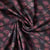 Tissu Viscose twill Ava fleurs nocturne sur fond Bleu nuit
