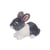 Peluche - Peluche Lapin Allongé - Gris et Blanc -  20 cm