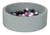 Piscine à balles Aire de jeu + 200 balles noir, blanc, transparent, rose clair, gris - Velinda