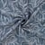 Tissu Viscose texturé Feuillage Organique sur fond Bleu denim