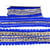 Bobine 10m Galon jacquard pompons Bleu roy 37mm