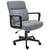 Chaise de Bureau Grise en Tissu Siège Pivotant et Hauteur Réglable
