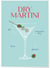 Affiche Cocktail Dry Martini 2 | A3 : 29,7x42cm