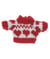 Pull en maille miniature Rouge et blanc appartenant à la gamme Monde des lutins de la marque Rico Design multicolor