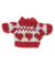 Pull en maille miniature Rouge et blanc appartenant à la gamme Monde des lutins de la marque Rico Design multicolor