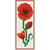 LUC - Kit à broder point de croix marque page Coquelicot