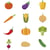 Rouleau de gommettes rondes - 20 mm - Motif légumes - Apli
