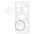 Planche de stickers peel off blanc retro ronds