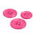 Lot de 6 boutons rond 4 trous bouteilles recyclées rose rose fuchsia
