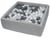 Piscine à balles pour enfant, 90x90 cm, Aire de jeu + 450 balles blanc, perle, gris - Velinda