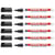 Lot de 6 marqueurs permanents - EDDING - Pointe fine 1 mm - Noir