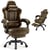 Chaise gaming ergonomique - GTPLAYER - Brun rétro PU