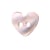 Lot de 3 boutons Coeur translucide couleur Rose 9mm