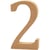 Chiffre, 2, H : 13 cm, ép. 2 cm, 1 pièce