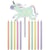Set de 11 Bougies Unicorns & Rainbows - 10 cm