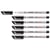 Lot de 6 feutres pour transparents encre soluble pointe médium - STABILO - Noir - OHPen