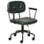 Chaise de Bureau Vert Foncé en Cuir PU Hauteur Réglable Fauteuil Pivotant pour Espace de Travail Rétro Traditionnel Home Office