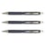 Lot de 3 stylos roller Jetstream SXN217 rétractables, pointe fine 0,7 mm, noir