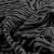 Tissu Velours tout doux Séréna zebré Noir sur fond Gris