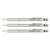 Lot de 3 porte-mines Pentel Graphgear 500 - Mine 0,5 mm - Argent