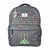 Sac à dos scolaire - POL FOX Space Invader - Gris - poche réversible, 2 compartiments