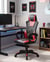 Siège de gaming Cuir PU Rouge IGNIS - Beliani