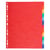 Intercalaires carte 220g 12 positions - A4 maxi - Couleurs assorties - x 25 - Exacompta